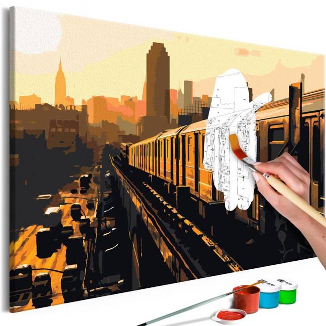 Obraz do samodzielnego malowania - Nowojorskie metro